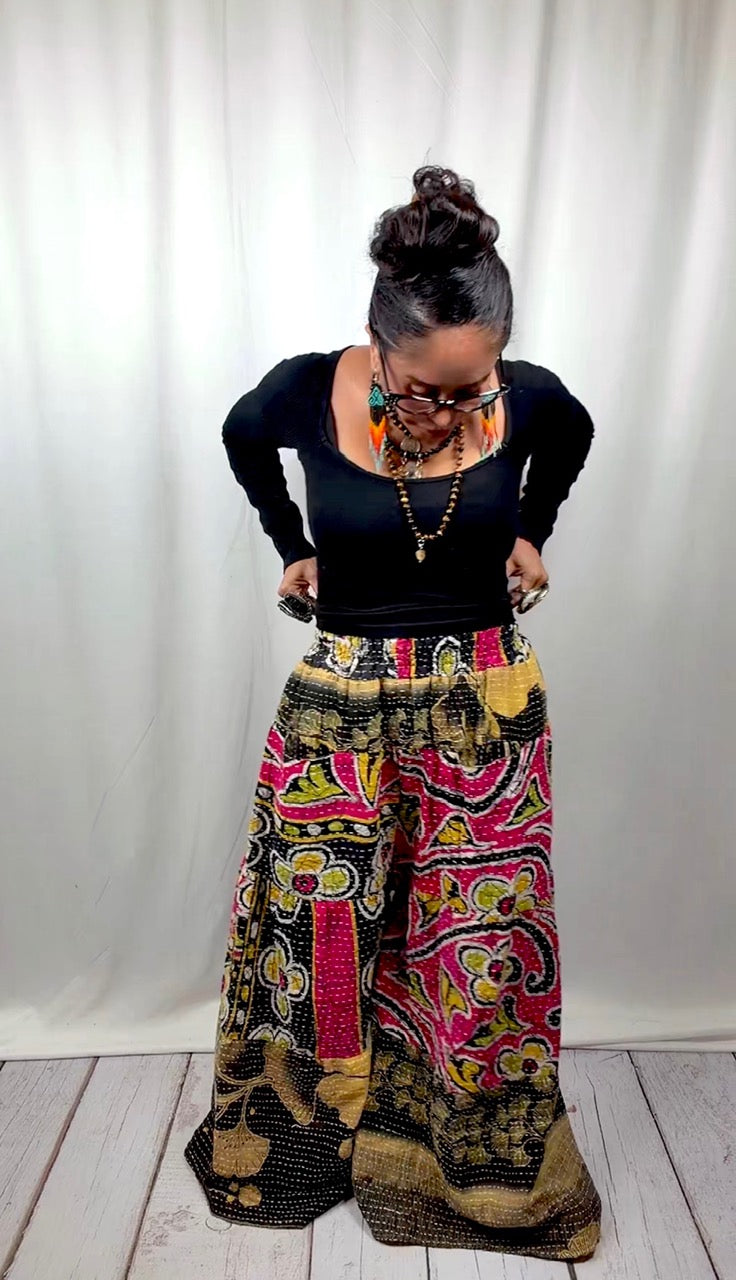 Beloved Rosa 3-Layered Kantha Pants (S-3X)