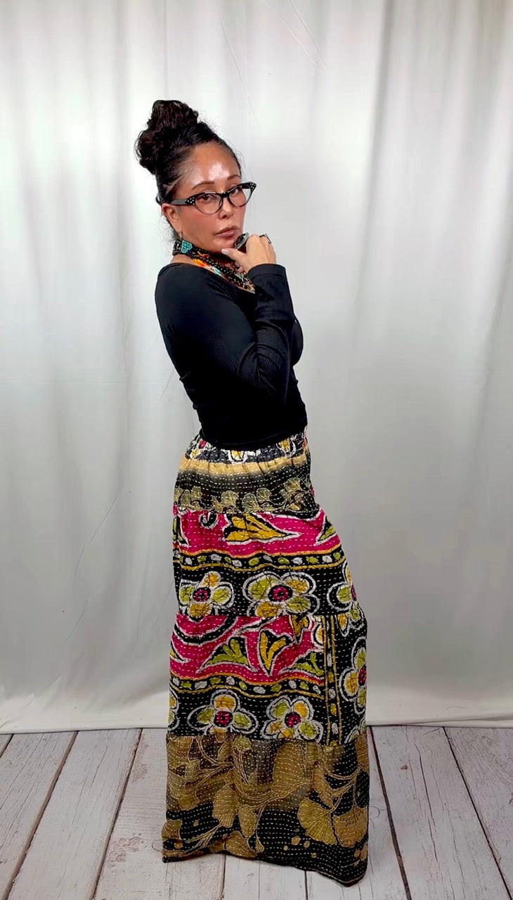 Beloved Rosa 3-Layered Kantha Pants (S-3X)