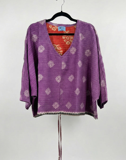 Sunrise Hana Butterfly Kantha Top 1000-11