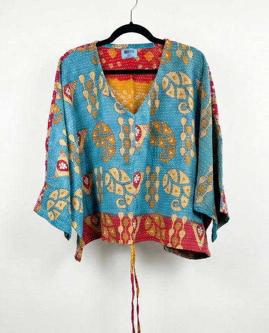 Sunrise Hana Butterfly Kantha Top 1000-21