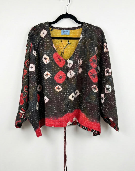 Sunrise Hana Butterfly Kantha Top 1000-27