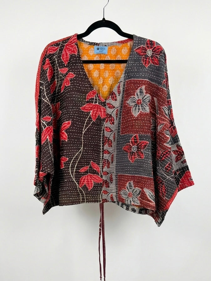 Sunrise Hana Butterfly Kantha Top 1000-28