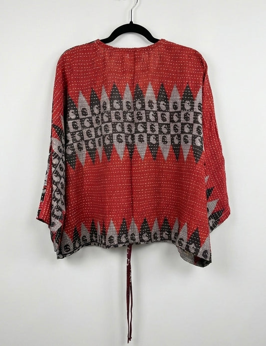 Sunrise Hana Butterfly Kantha Top 1000-28