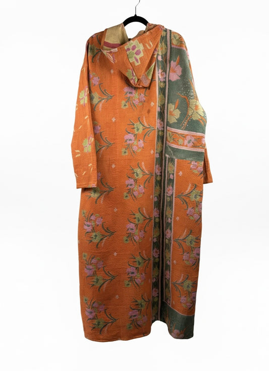 Sacred Drift Fine Kantha Reversible Vintage Coat 1000-02