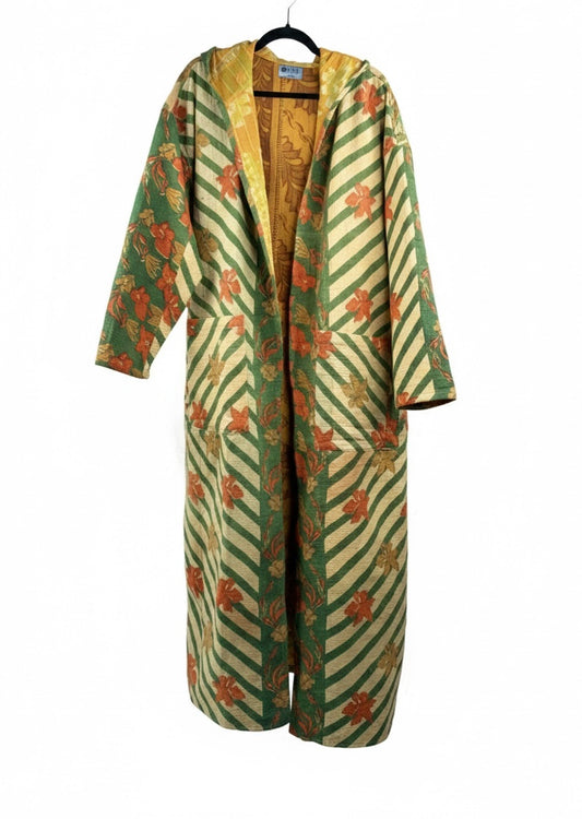 Sacred Drift Fine Kantha Reversible Vintage Coat 1000-04