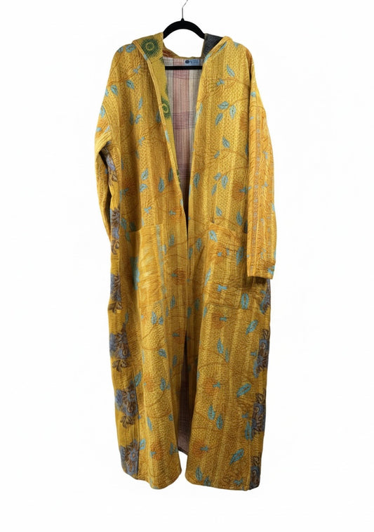 Sacred Drift Fine Kantha Reversible Vintage Coat 1000-05