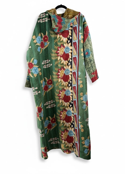 Sacred Drift Fine Kantha Reversible Vintage Coat 1000-06