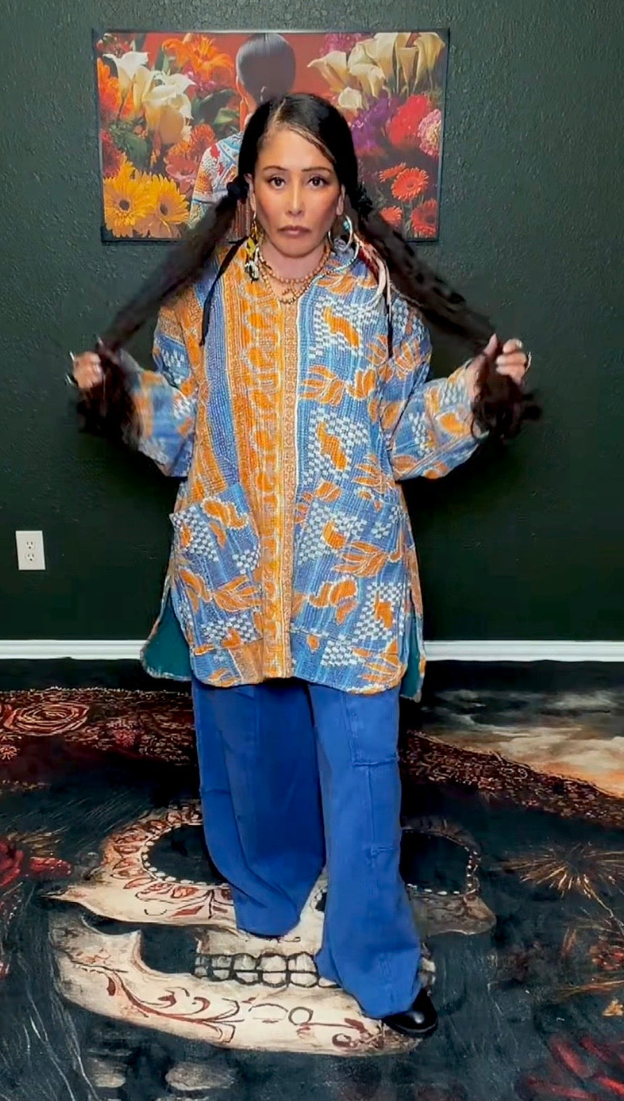 Moon Spirit Fine Kantha Hoodie