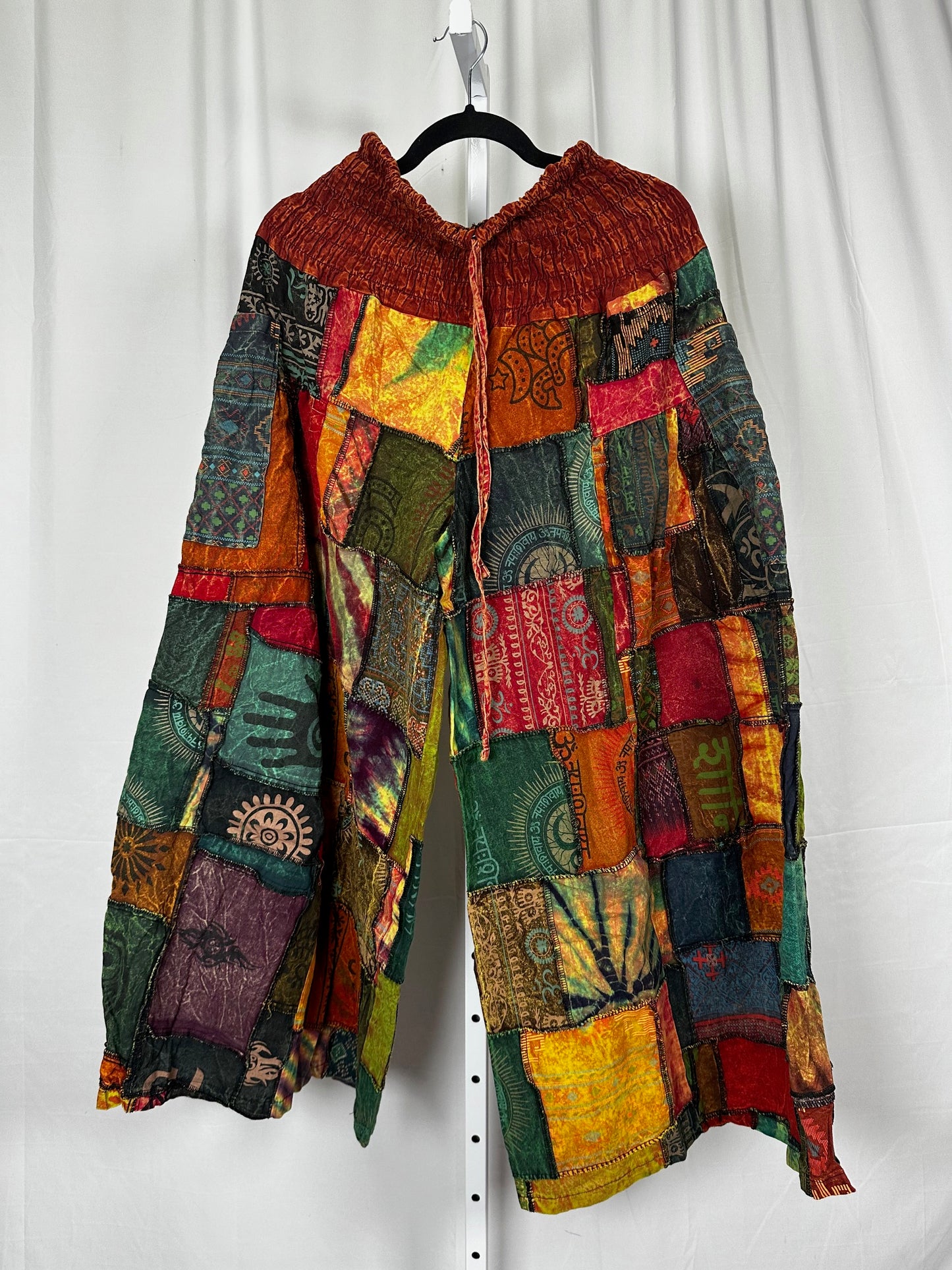 Cecilia Patchwork Cotton Pants w Side Pockets!! (3 Options)