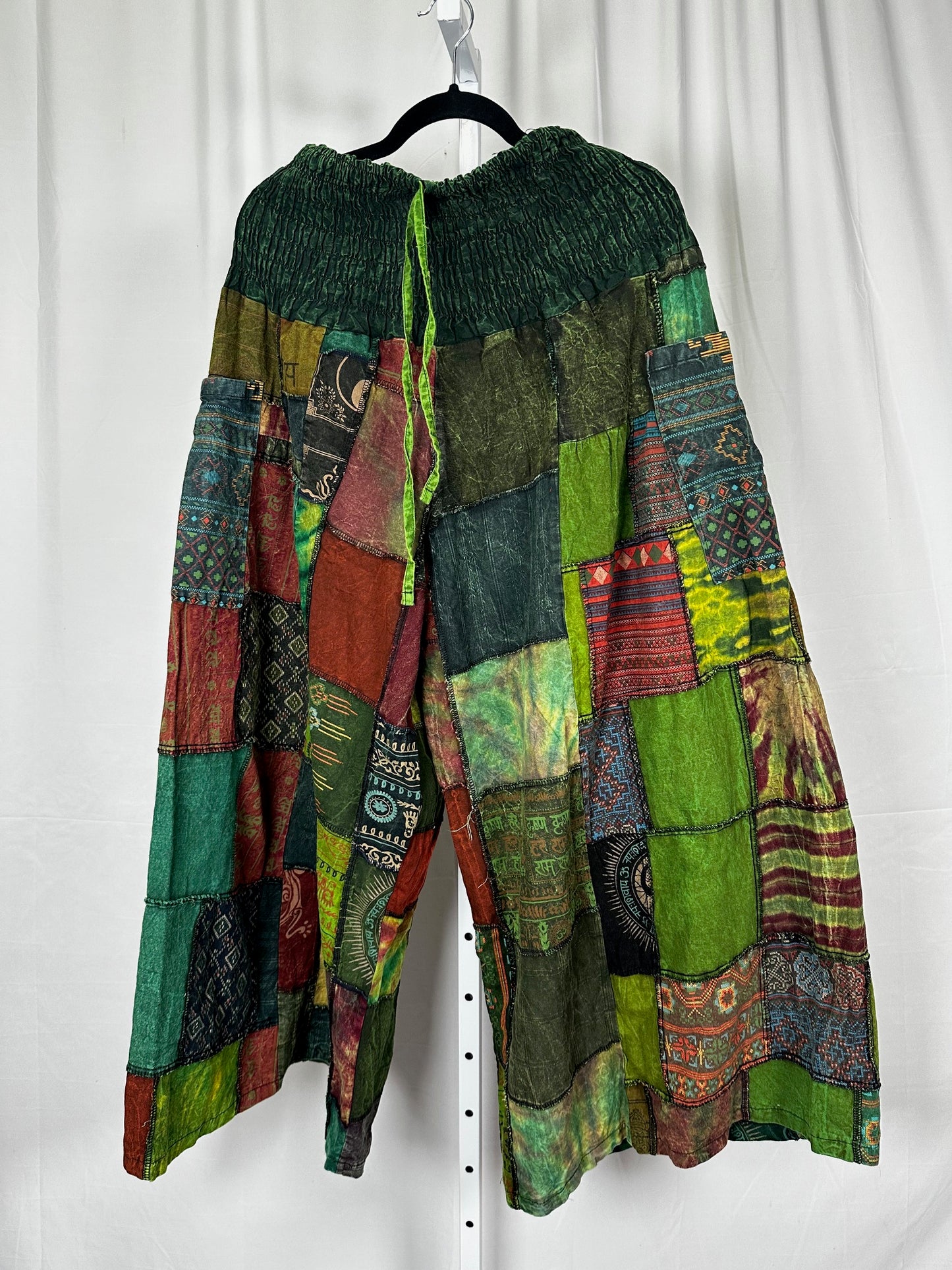 Cecilia Patchwork Cotton Pants w Side Pockets!! (3 Options)