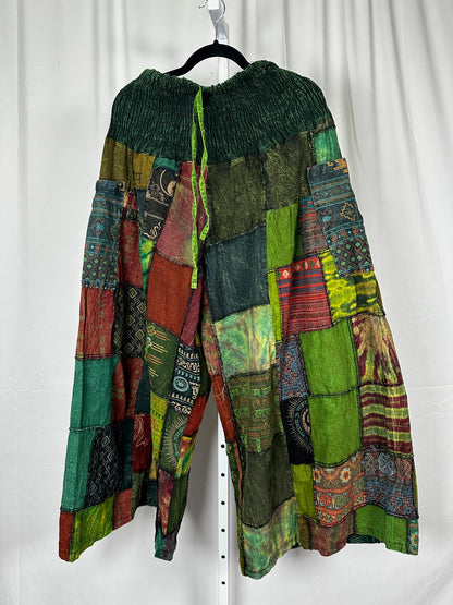 Cecilia Patchwork Cotton Pants w Side Pockets!! (3 Options)