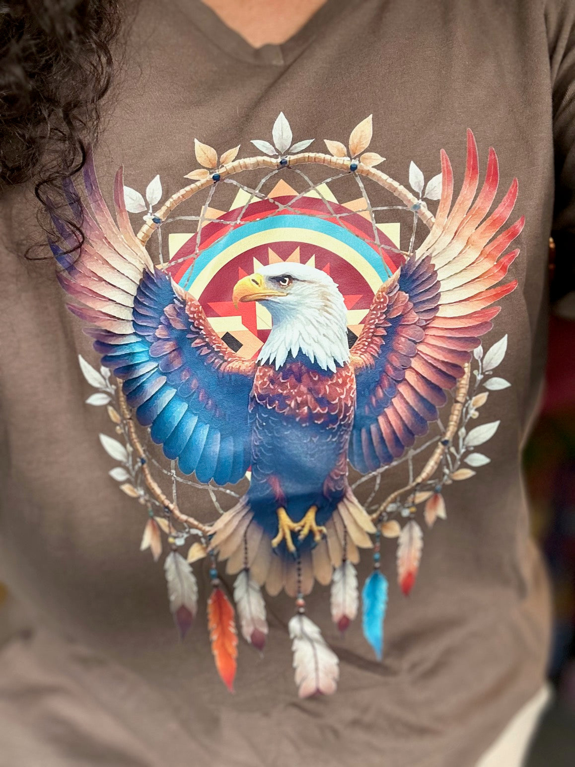 Native Eagle V-Neck Graphic Tee (6 Options)