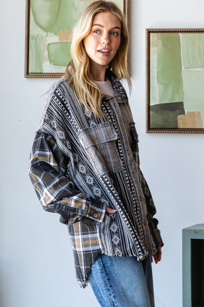 Washed Star Patched Front Pocket Top