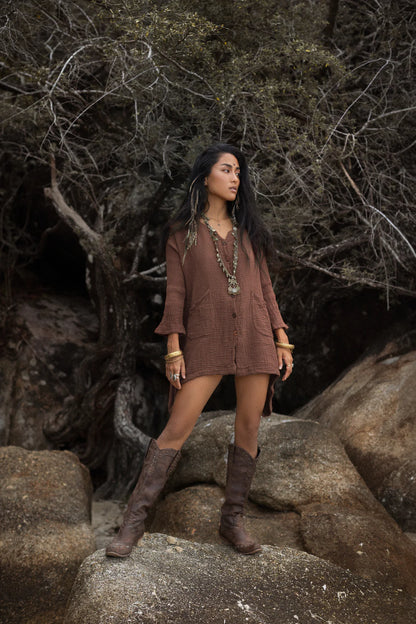 Kitana Miti Tee Dress Mocha