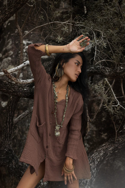 Kitana Miti Tee Dress Mocha