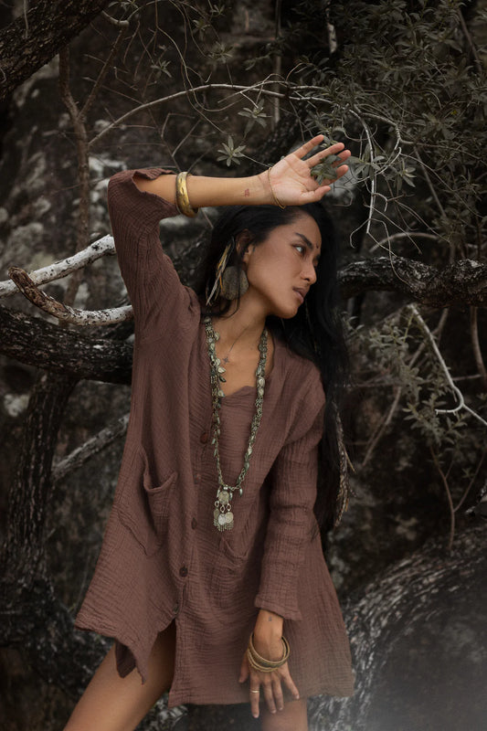 Kitana Miti Tee Dress Mocha