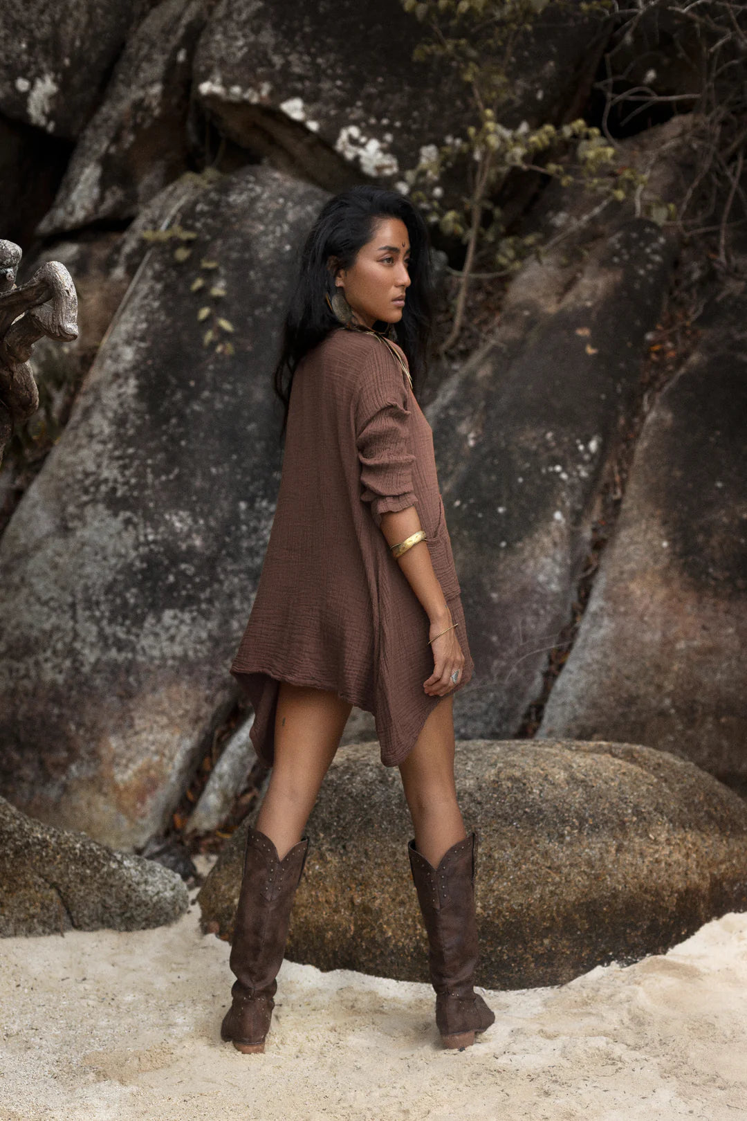 Kitana Miti Tee Dress Mocha