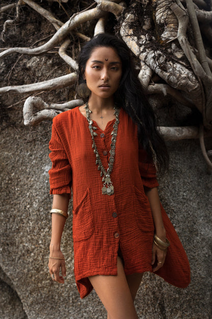 Kitana Miti Tee Dress Rust