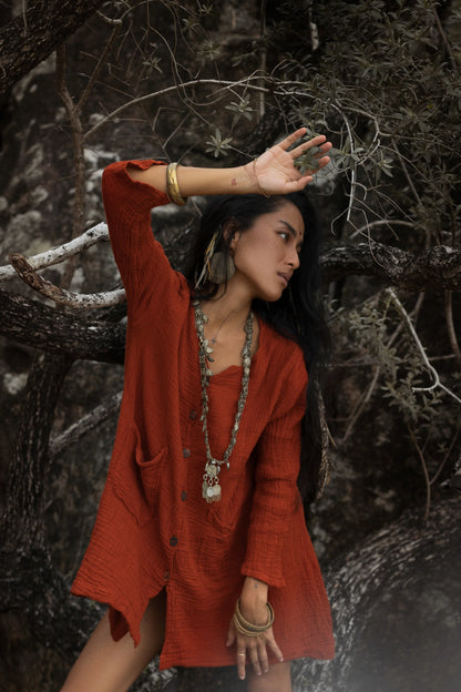 Kitana Miti Tee Dress Rust