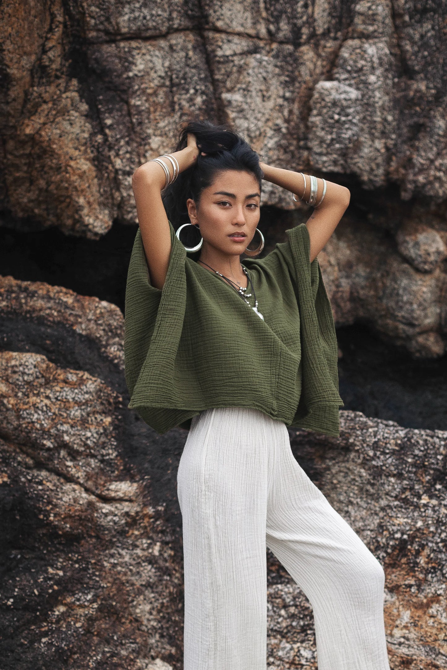 Sola Butterfly Top Olive