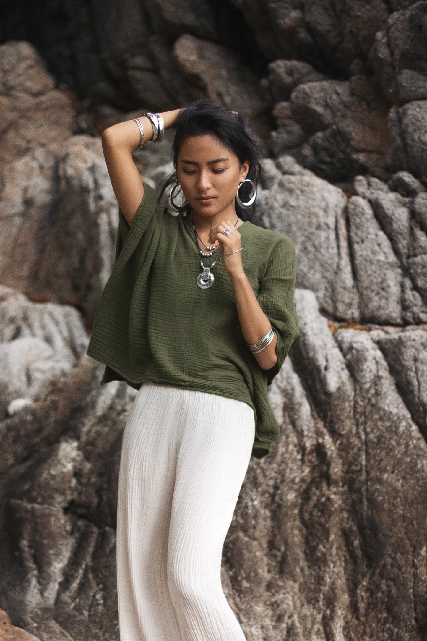 Sola Butterfly Top Olive