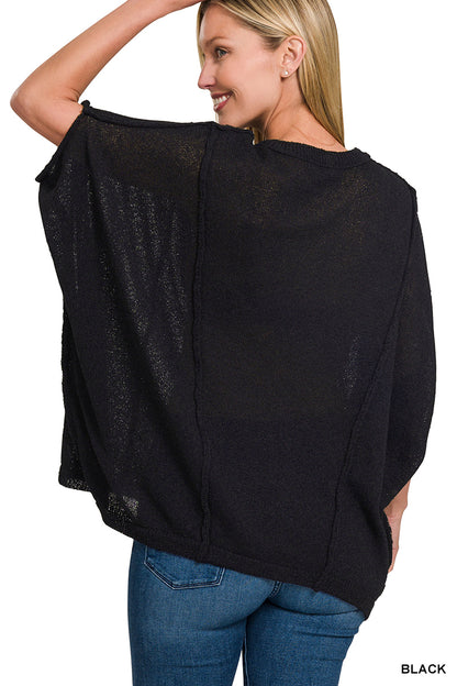 Drop Shoulder Short Sleeve Relaxed Pullover (3 Options)