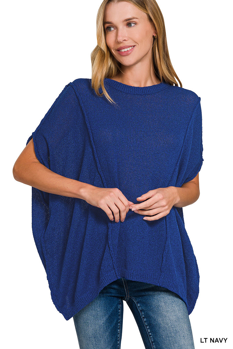 Drop Shoulder Short Sleeve Relaxed Pullover (3 Options)