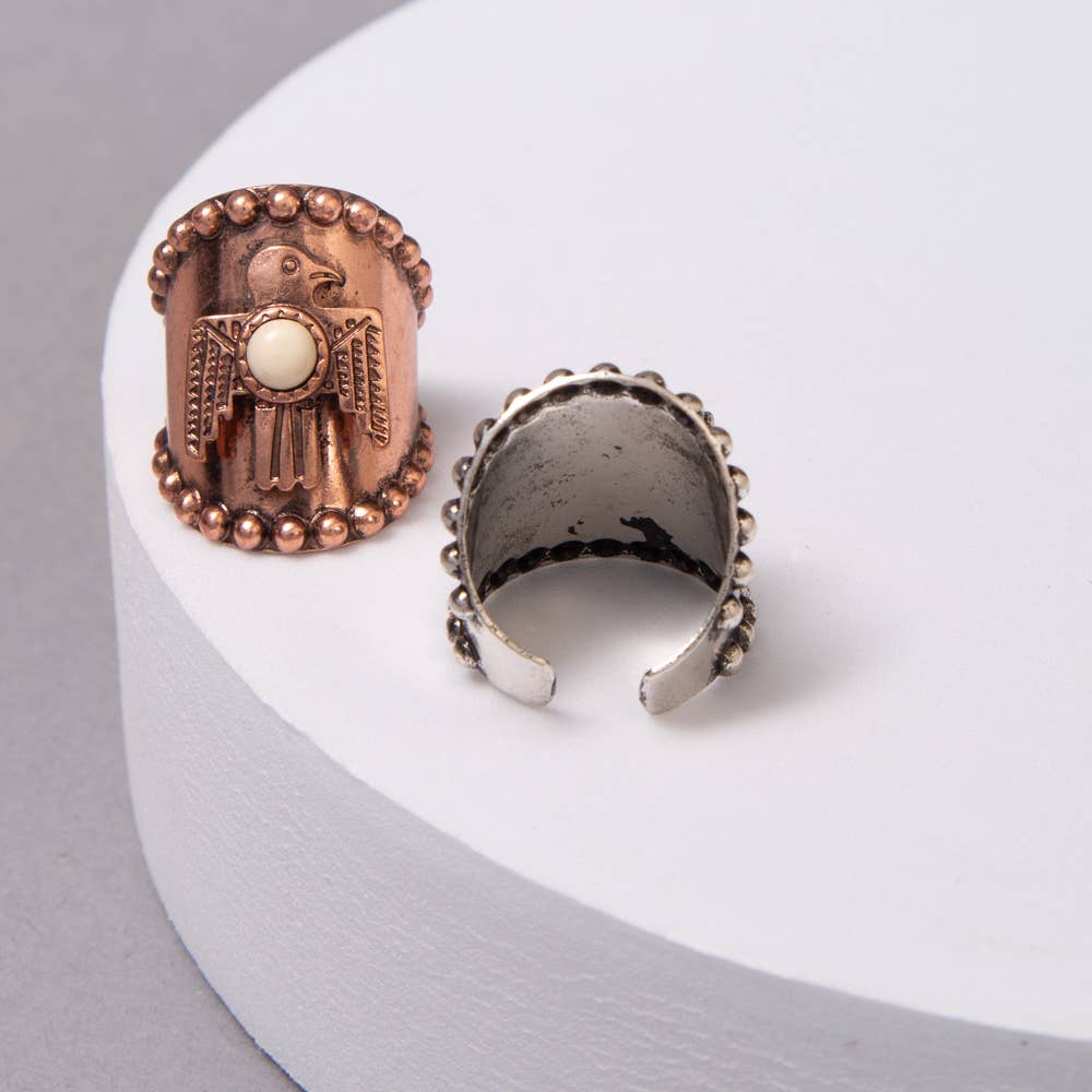 Western Southwest Thunderbird Wide Cuff Ring