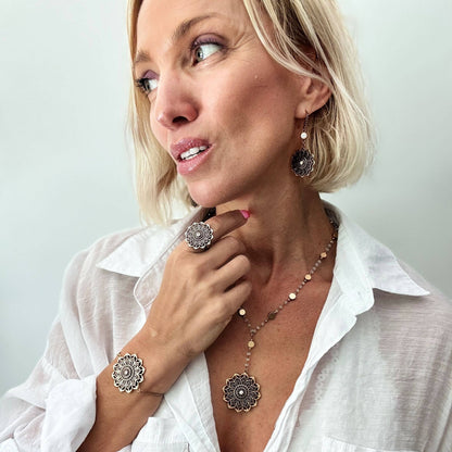 Remember Who You Are Flower Mandala Ring
