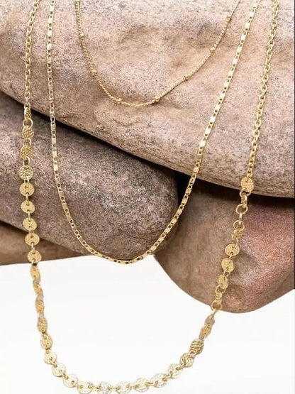 Kinsley 3 Layer Gold Necklace