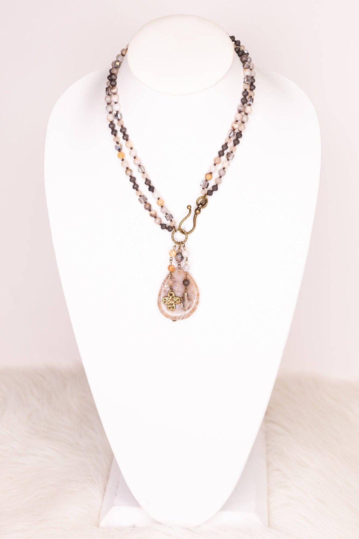 Gizelle Necklace in Grey