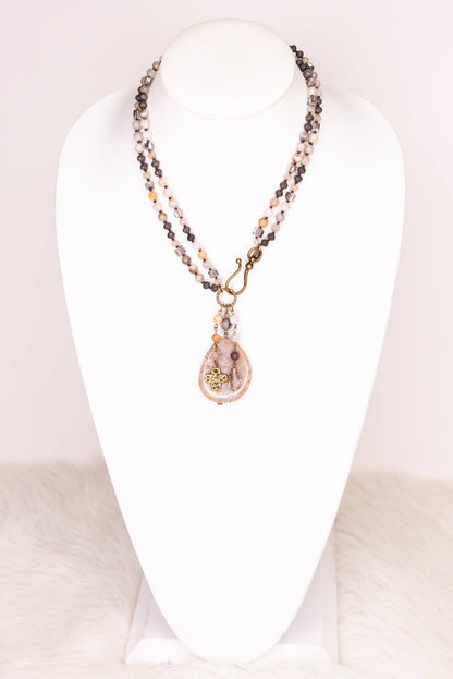 Gizelle Necklace in Grey