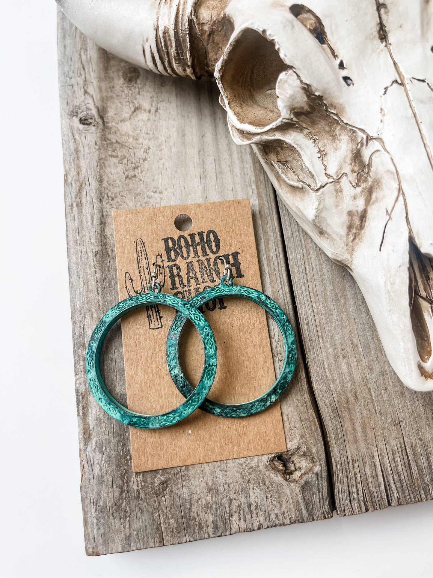 Western Aztec Print Hoops