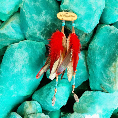 Fancy Native Feather Earrings