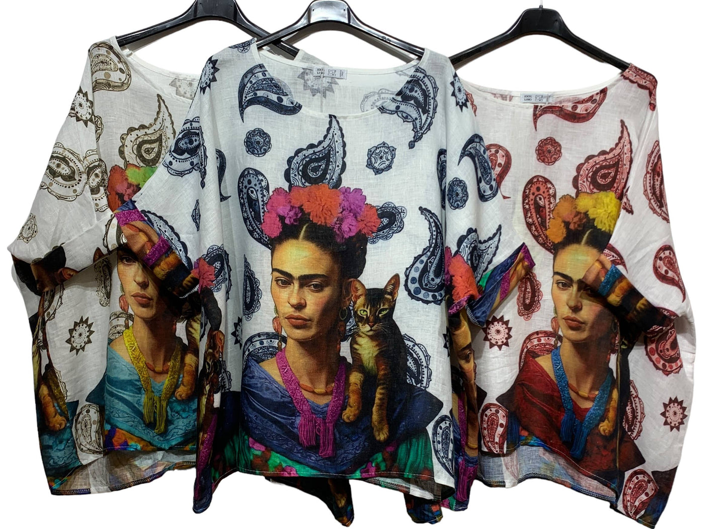 Frida Paisley Linen Top