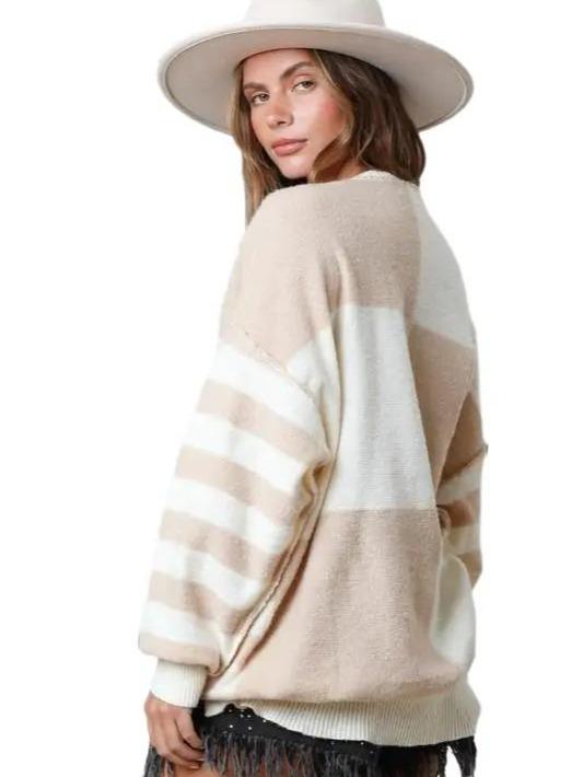 Pick Me Up Color Block Sweater