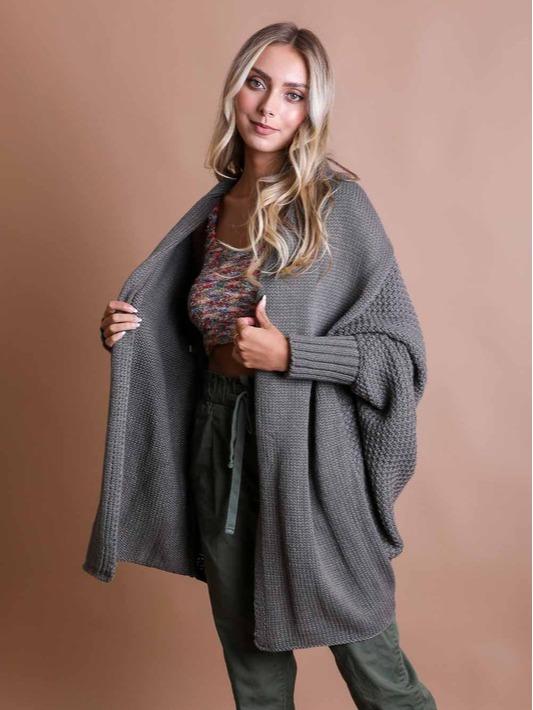 Bat Sleeve Knit Cardigan (2 Options)