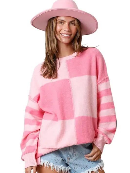 Pick Me Up Color Block Sweater