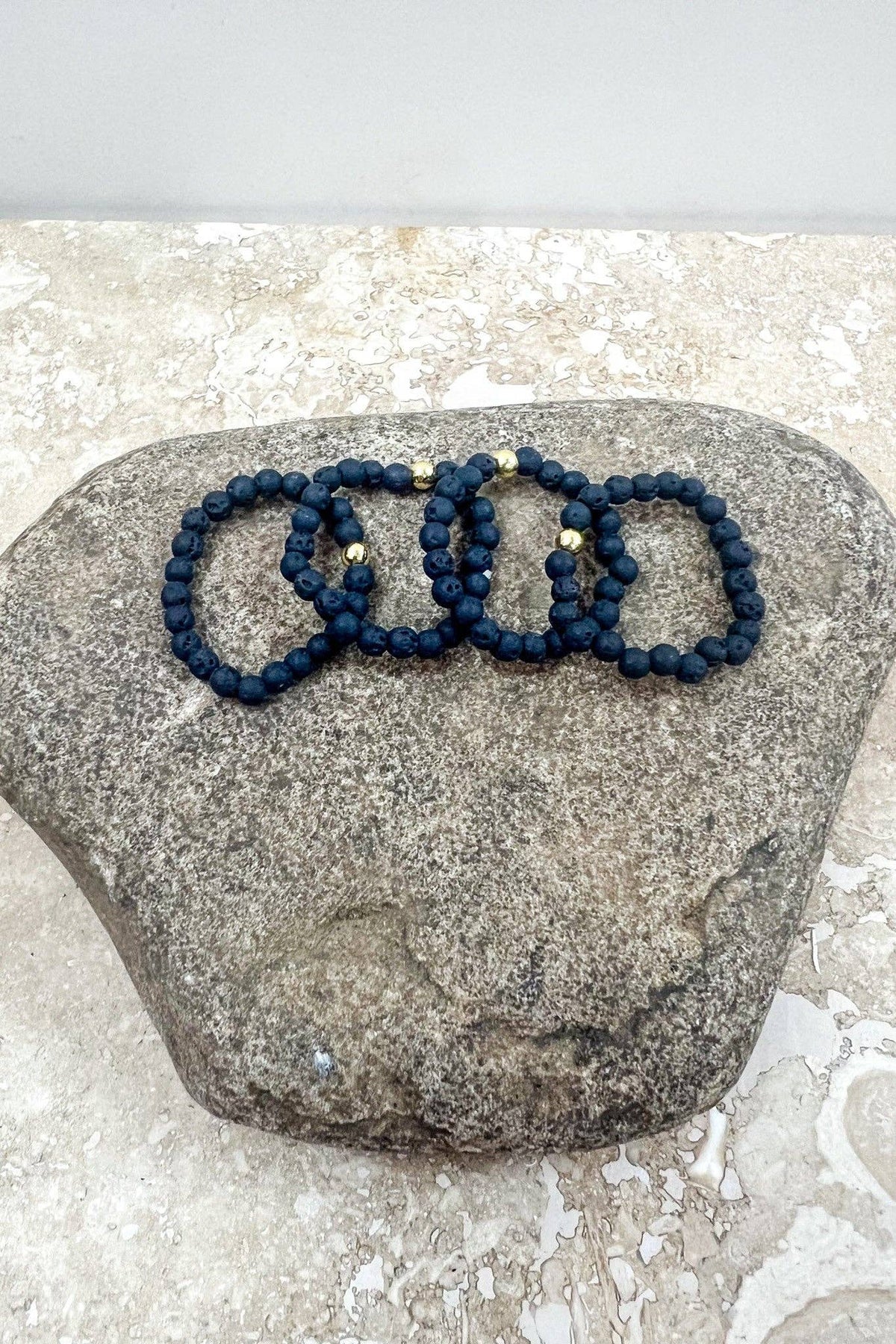 Stretchy Beaded Stack Rings