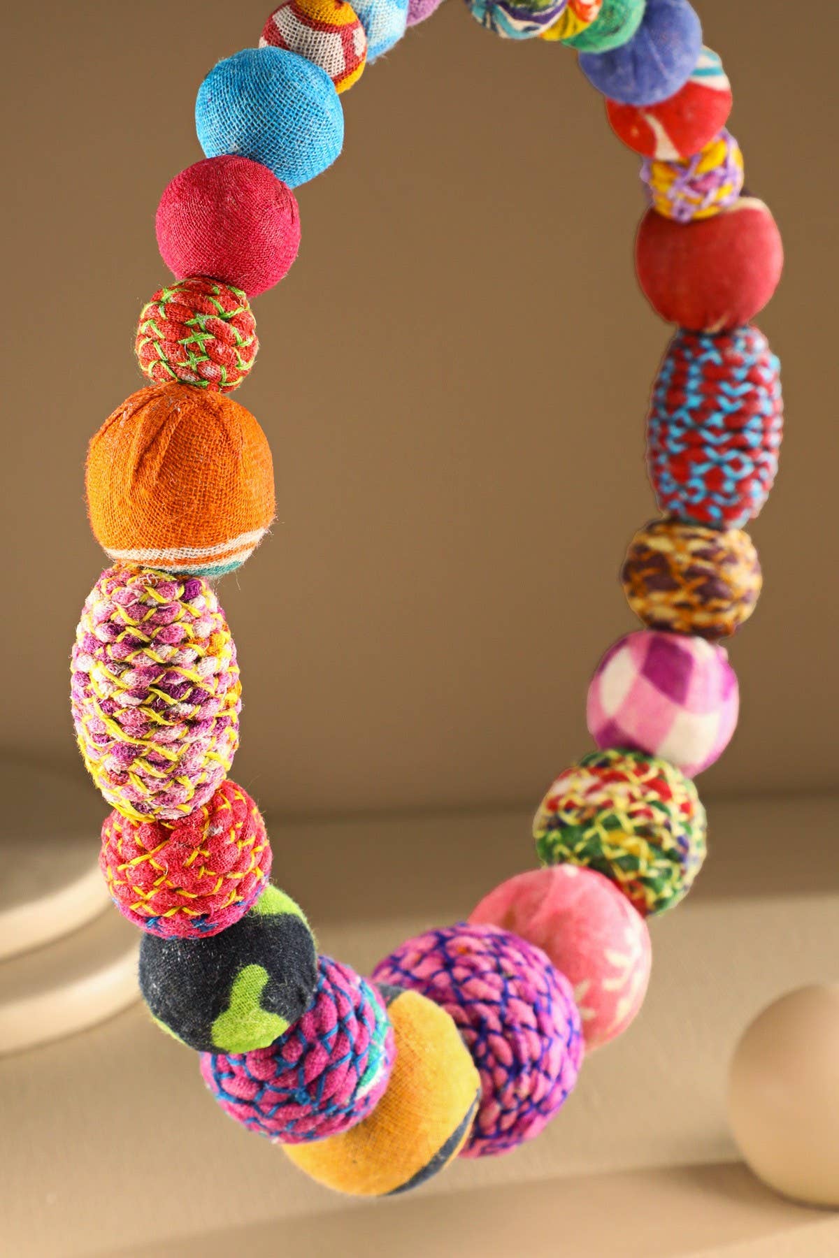 Handmade Upcycled Large Beaded Choker Necklace