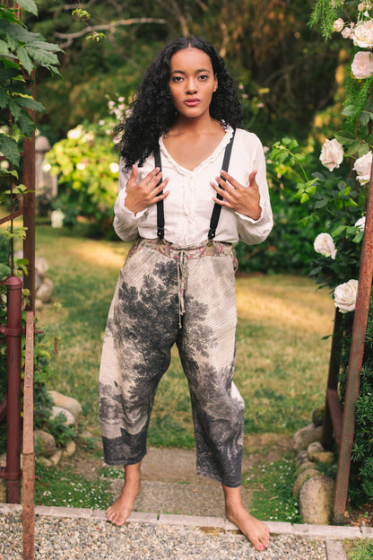 Still I Rise Linen Cropped Artist Pant w/ Sunrise, Woman