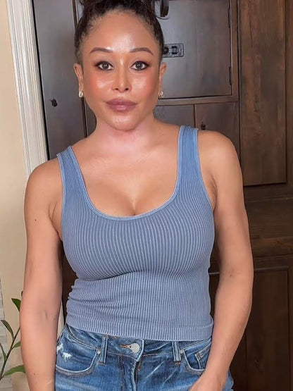 Wear All Day Vintage Seamless Reversible Crop Top (7 Options)