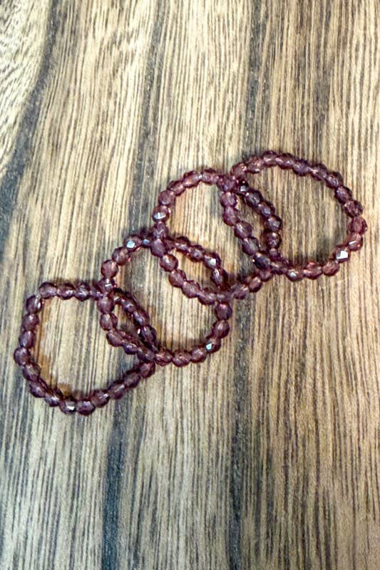 Stretchy Beaded Stack Rings