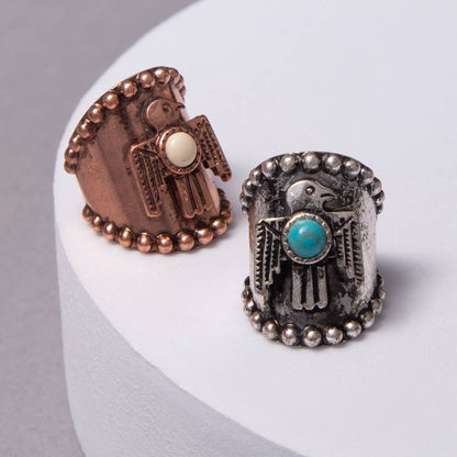 Western Southwest Thunderbird Wide Cuff Ring