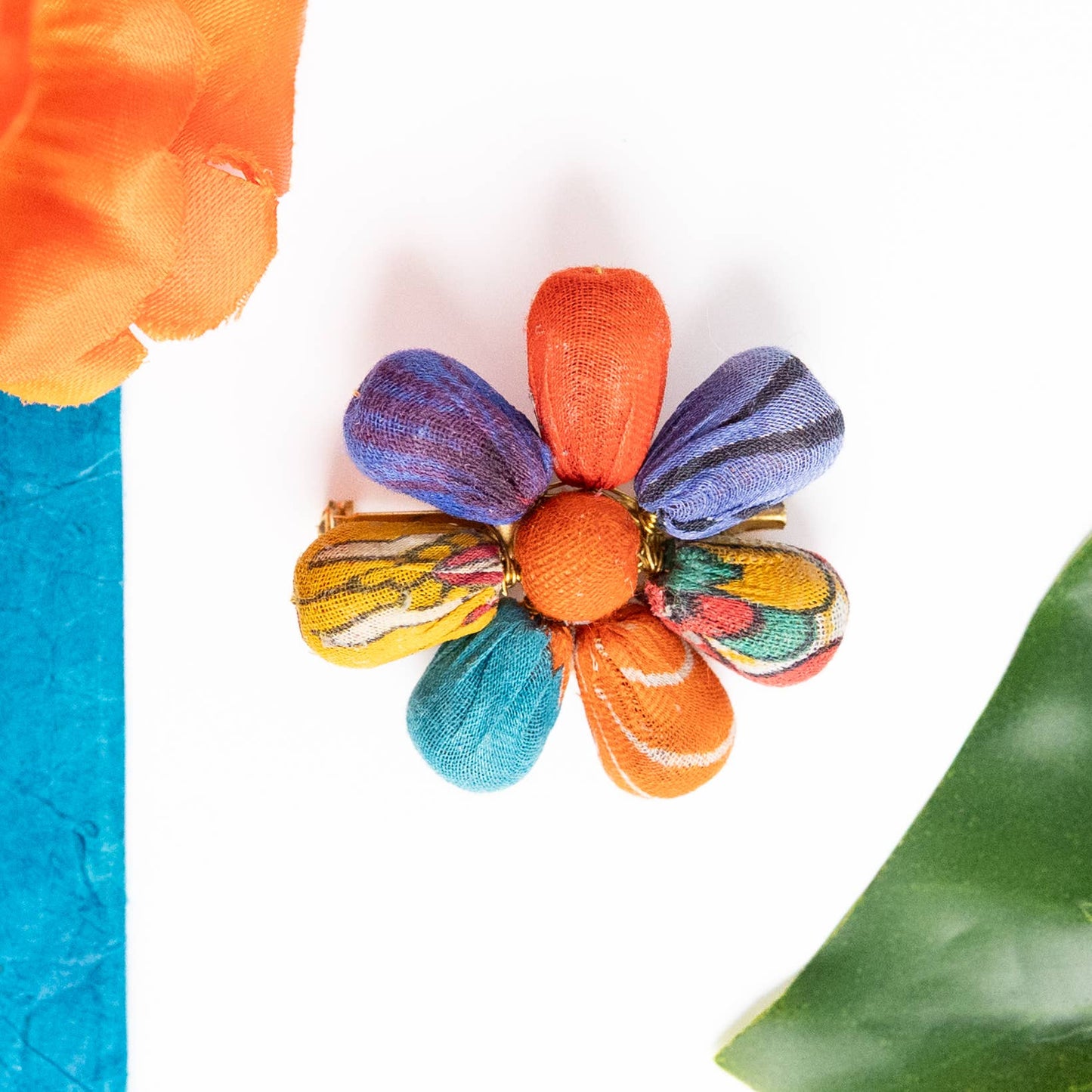 Kantha Posy Pin