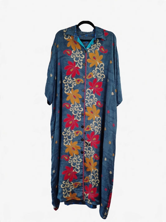 Reversible Riverstone Silk Kaftan 1000-14