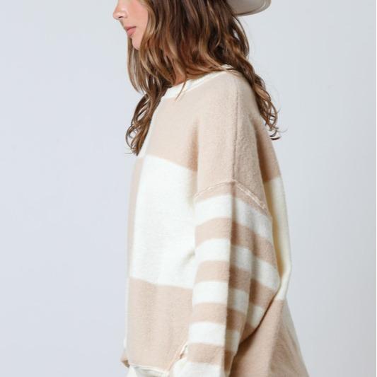 Pick Me Up Color Block Sweater