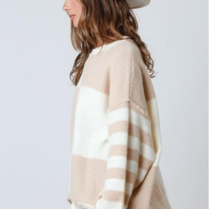 Pick Me Up Color Block Sweater