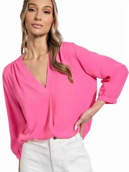 Classy V Neck Blouse (2 Options)