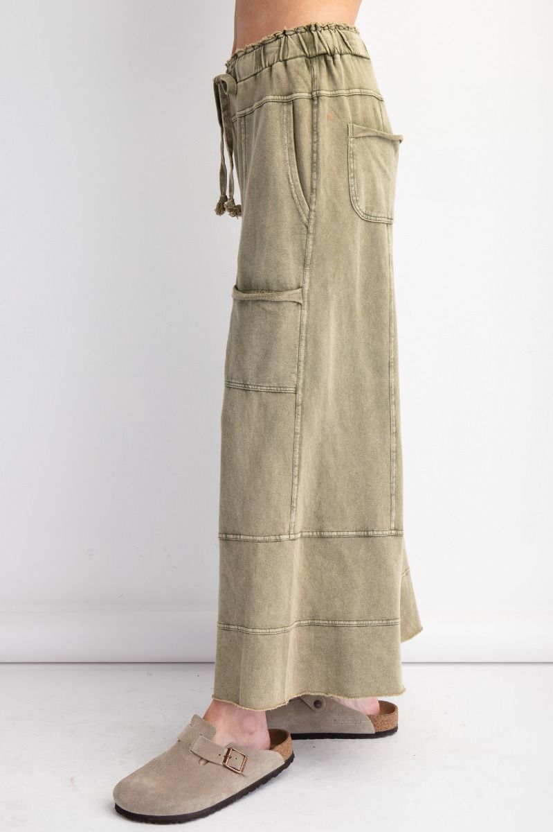 Mineral Washed Terry Knit Cargo Pants (12 Options) – She
